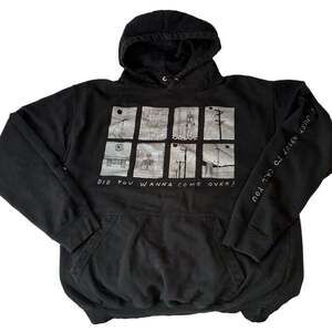 SRAW 'Did You Wanna Come Over?' Skeleton Graphic Hoodie Black Size L